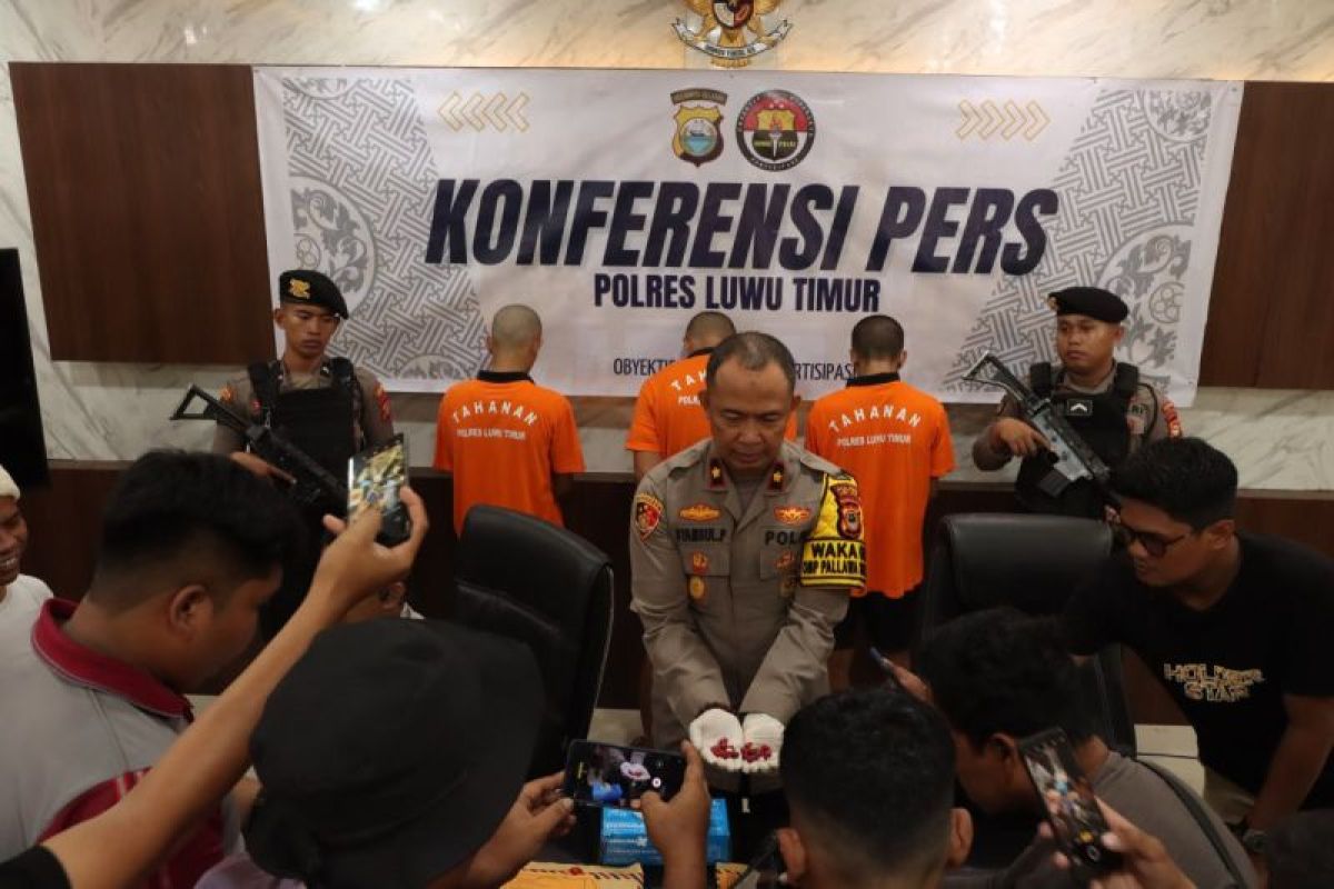 Polres Luwu Timur bekuk tiga pemuda pengedar narkoba