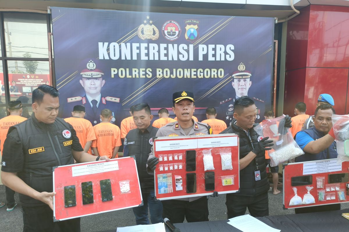 Polres Bojonegoro tangkap 13 pengedar narkoba