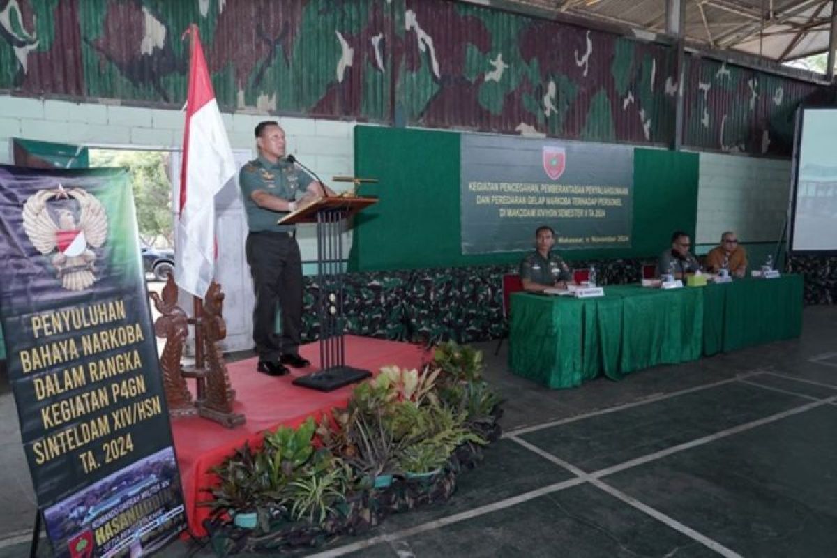 Kodam XIV/Hasanuddin gelar sosialisasi P4GN cegah peredaran Narkoba