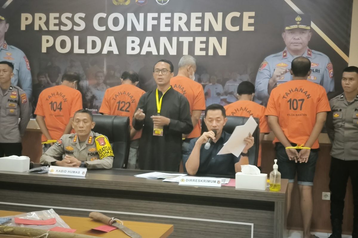 Polda Banten tahan pelaku pengeroyok bersajam kasus sengketa tanah