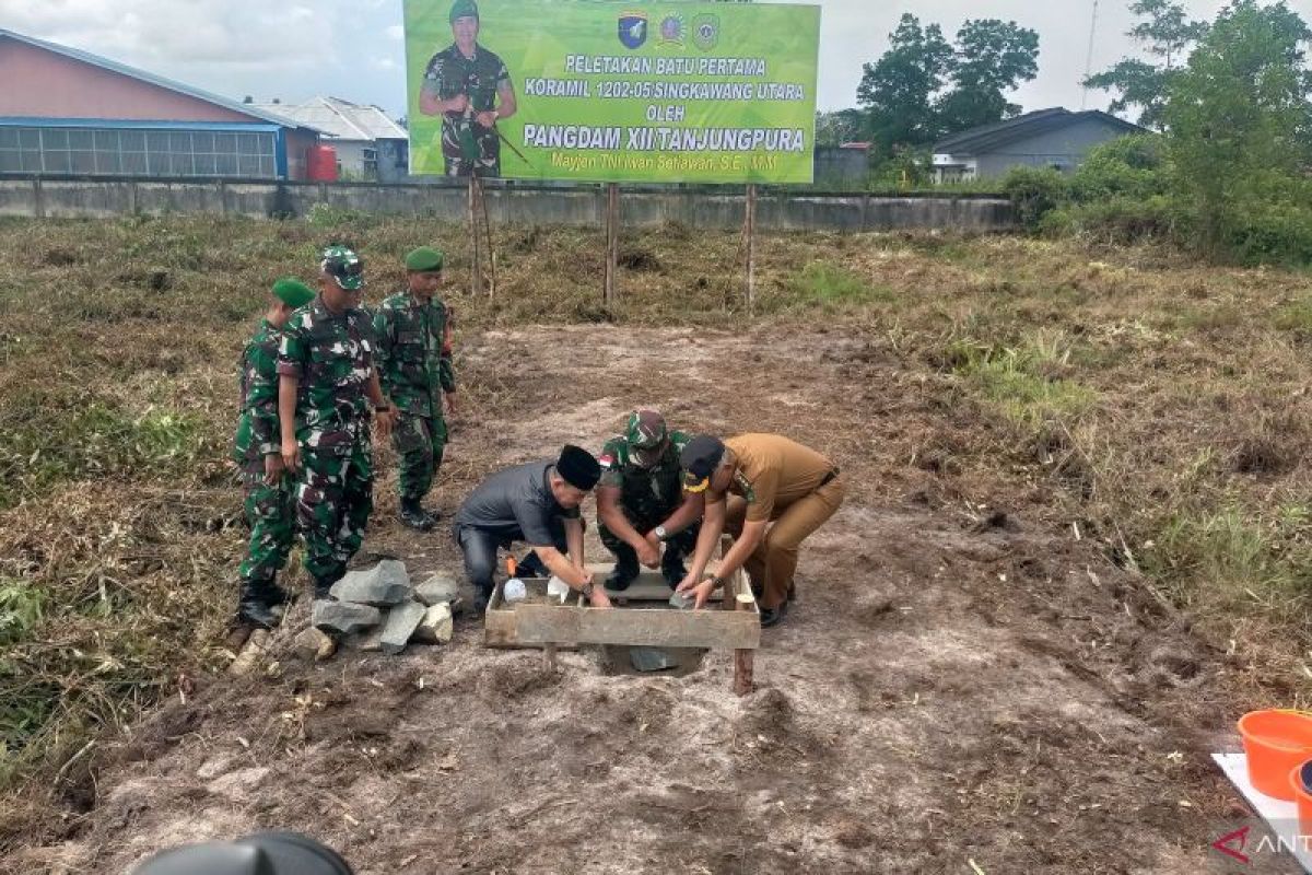 Pangdam letakkan batu pertama Koramil perluas pelayanan warga