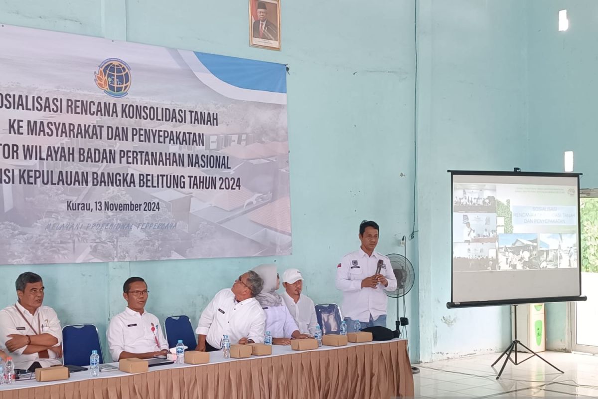 Bangka Tengah dan BPN sosialisasikan program konsolidasi tanah