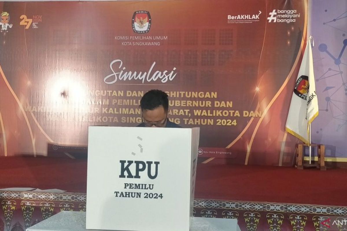 KPU Singkawang simulasikan pemungutan suara di sekolah