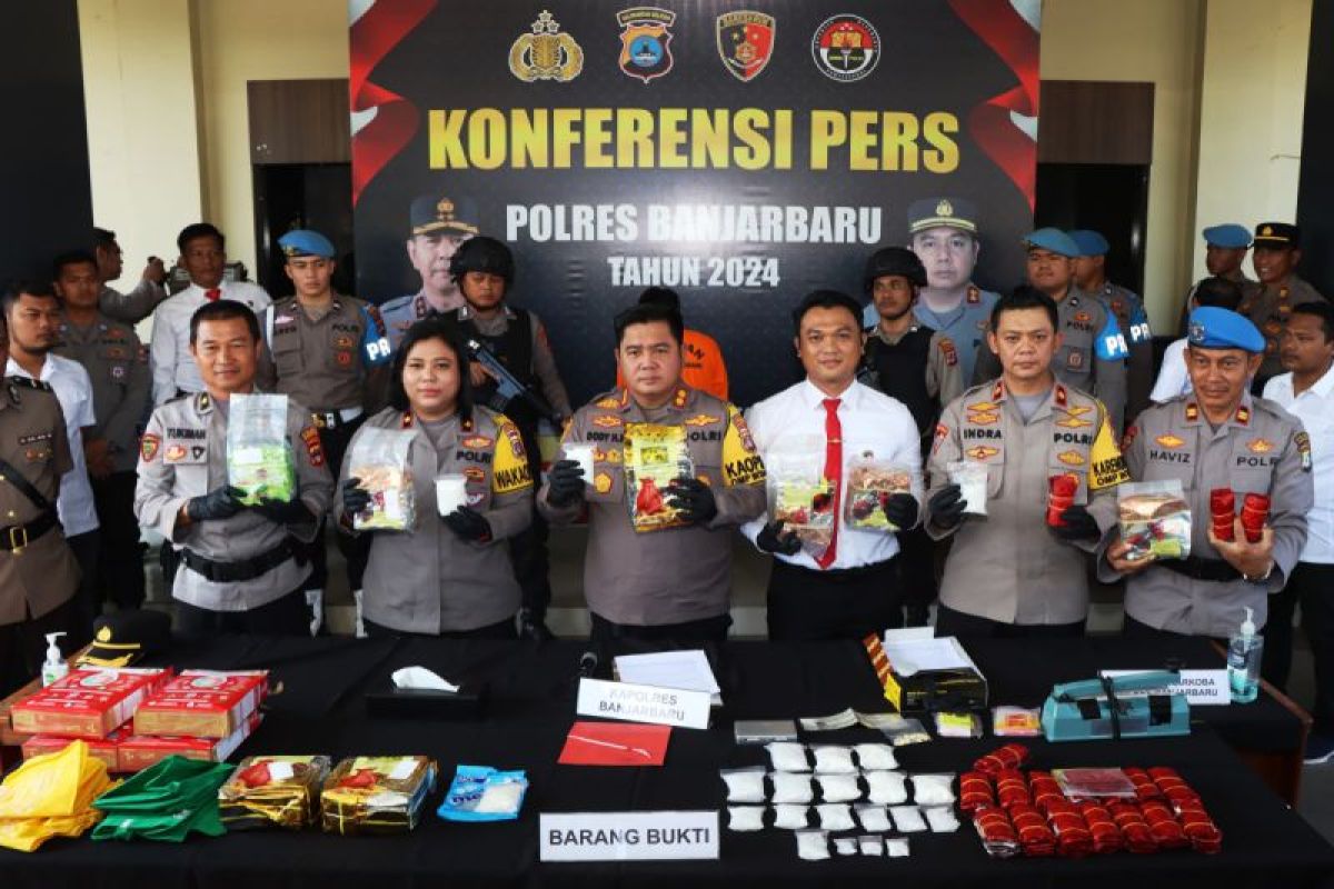 Peredaran 9,6 kilogram sabu digagalkan di Banjarbaru