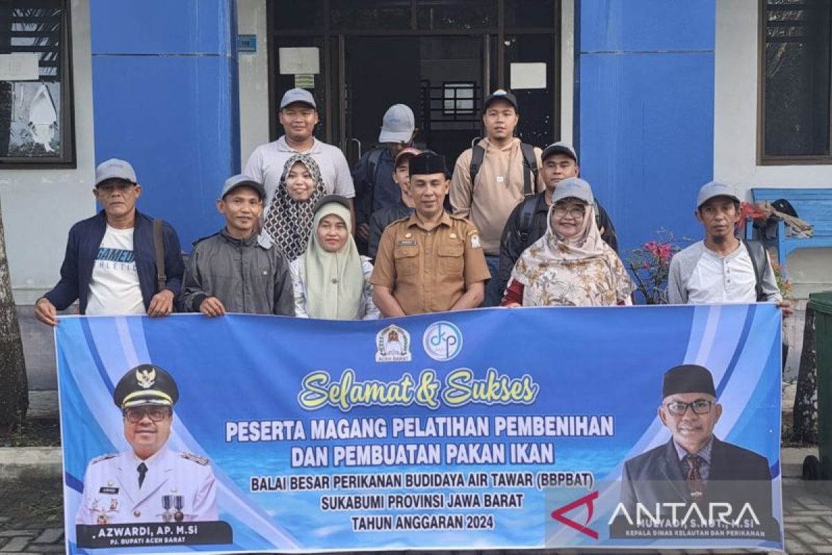 Pemkab Aceh Barat kirim petani tambak belajar ke Sukabumi