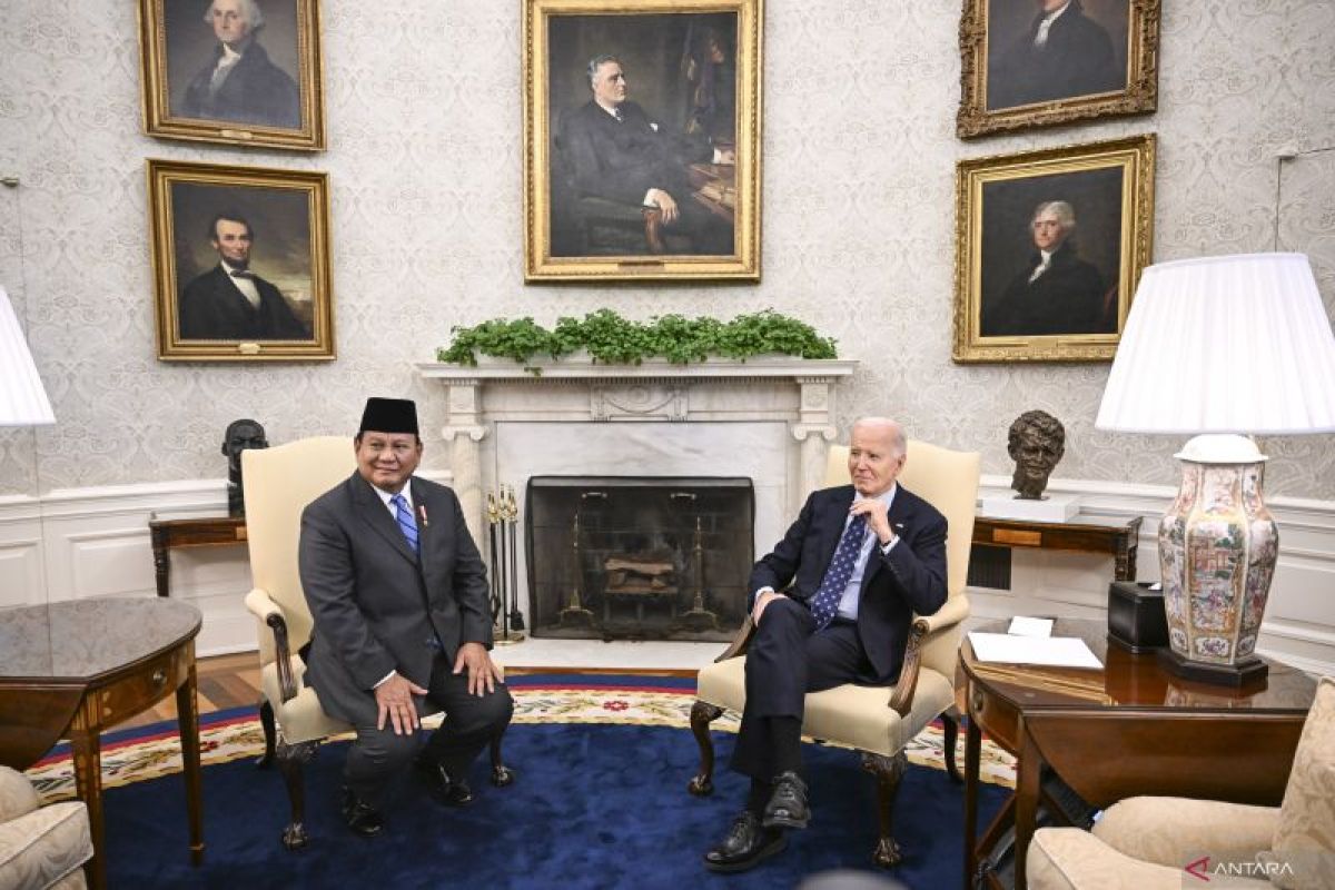 Presiden Prabowo Subianto bertemu Presiden AS Joe Biden di Gedung Putih