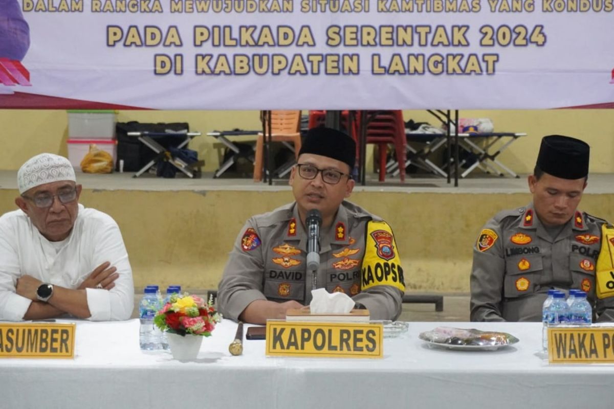 Kapolres Langkat ajak semua pihak jaga kondusifitas jelang Pilkada