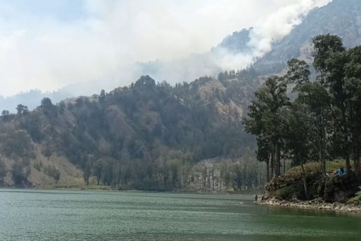 Kebakaran di jalur pendakian Senaru Gunung Rinjani telah padam