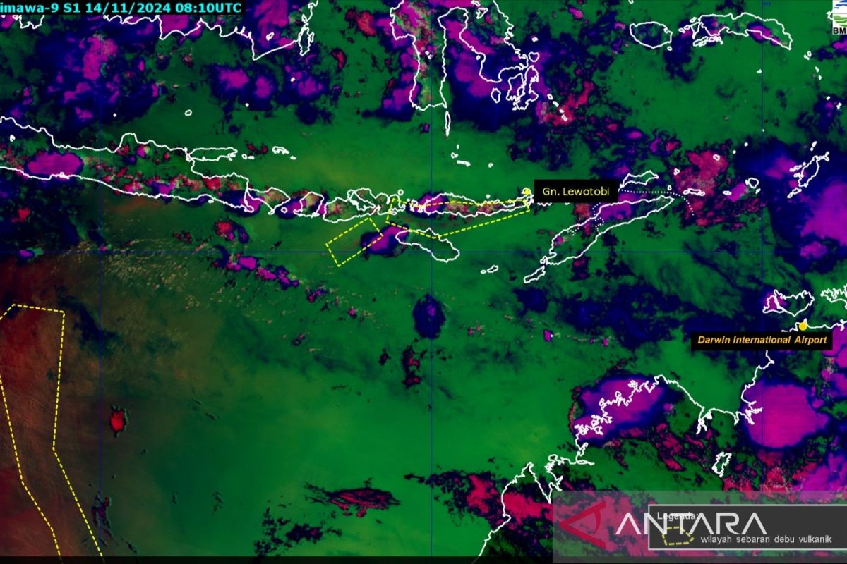 BMKG deteksi abu vulkanik mengarah ke barat daya-barat Lewotobi