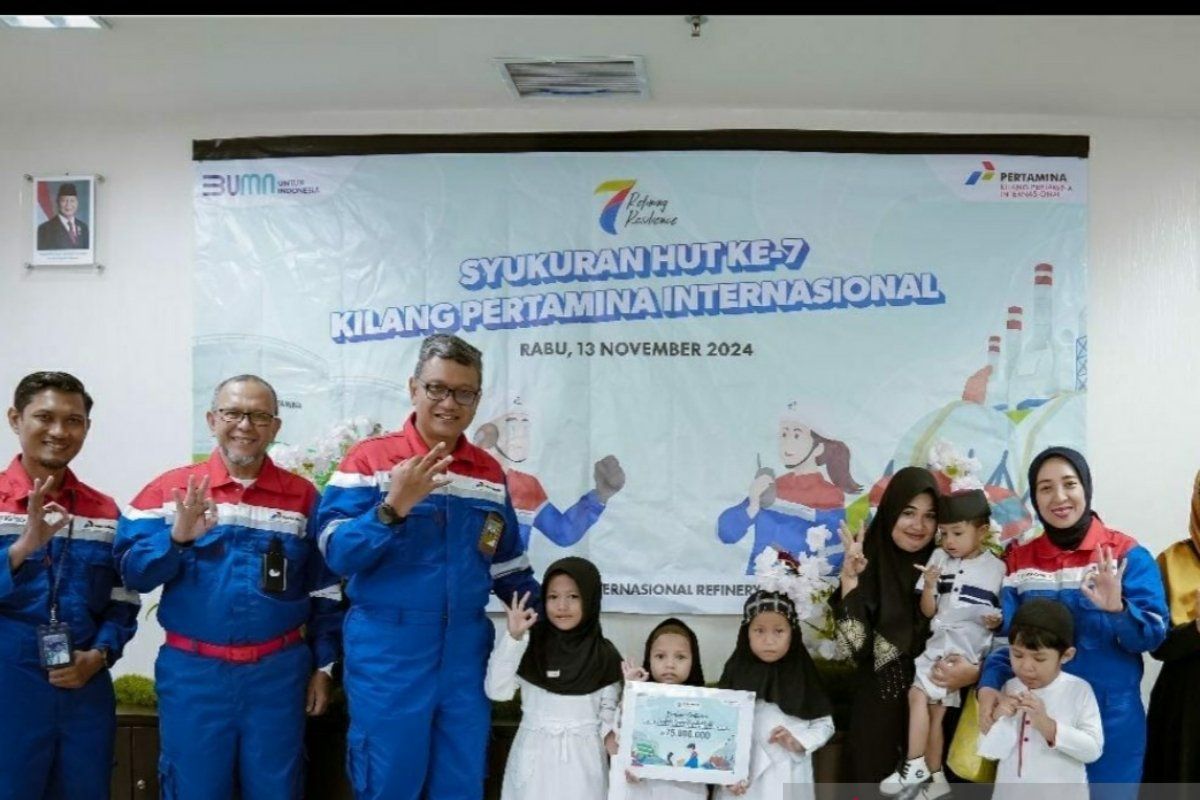 Kilang Pertamina Plaju gelar syukuran HUT ke-7 PT KPI dengan santuni 300 anak yatim