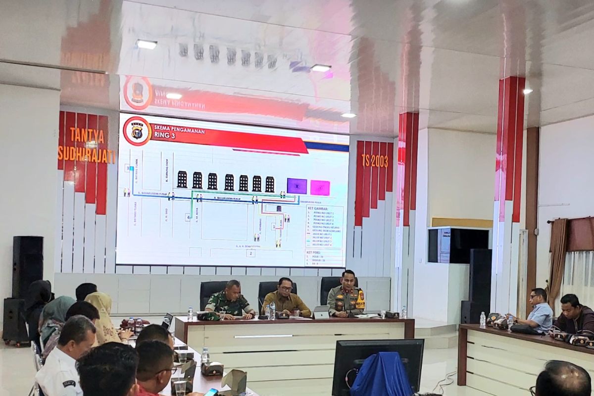 Polres Inhil Rakor bahas pengamanan debat kandidat Pilkada Inhil