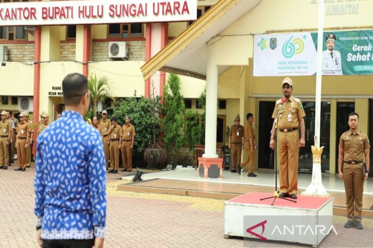 Pj Bupati HSU pimpin Peringatan Hari Kesehatan Nasional ke-60