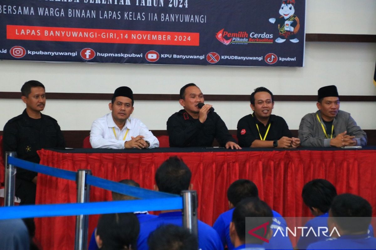 Narapidana Lapas Banyuwangi dapat bimbingan teknis pemungutan suara