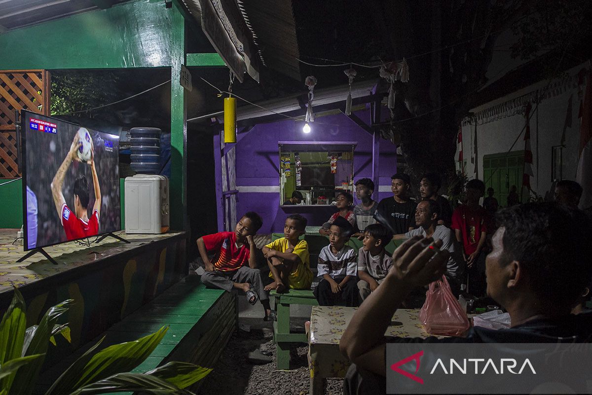 Nobar Timnas Indonesia lawan Jepang di Kabupaten Serang