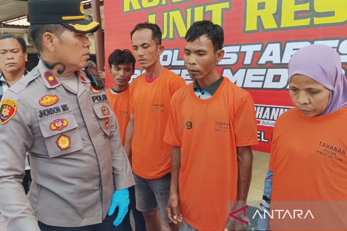 Polisi ungkap kasus pembunuhan wanita di Tembung , empat pelaku ditangkap, satu diantaranya perempuan