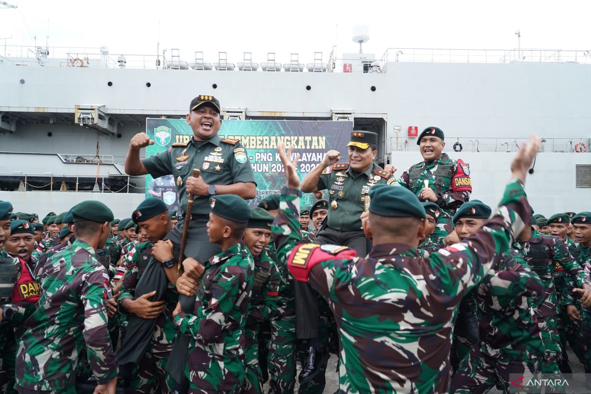 Pangdam IM lepas 450 prajurit TNI AD ke Papua Tengah misi Pamtas RI