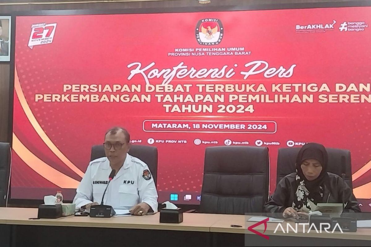 KPU tetapkan tema debat ketiga di Pilkada NTB 2024