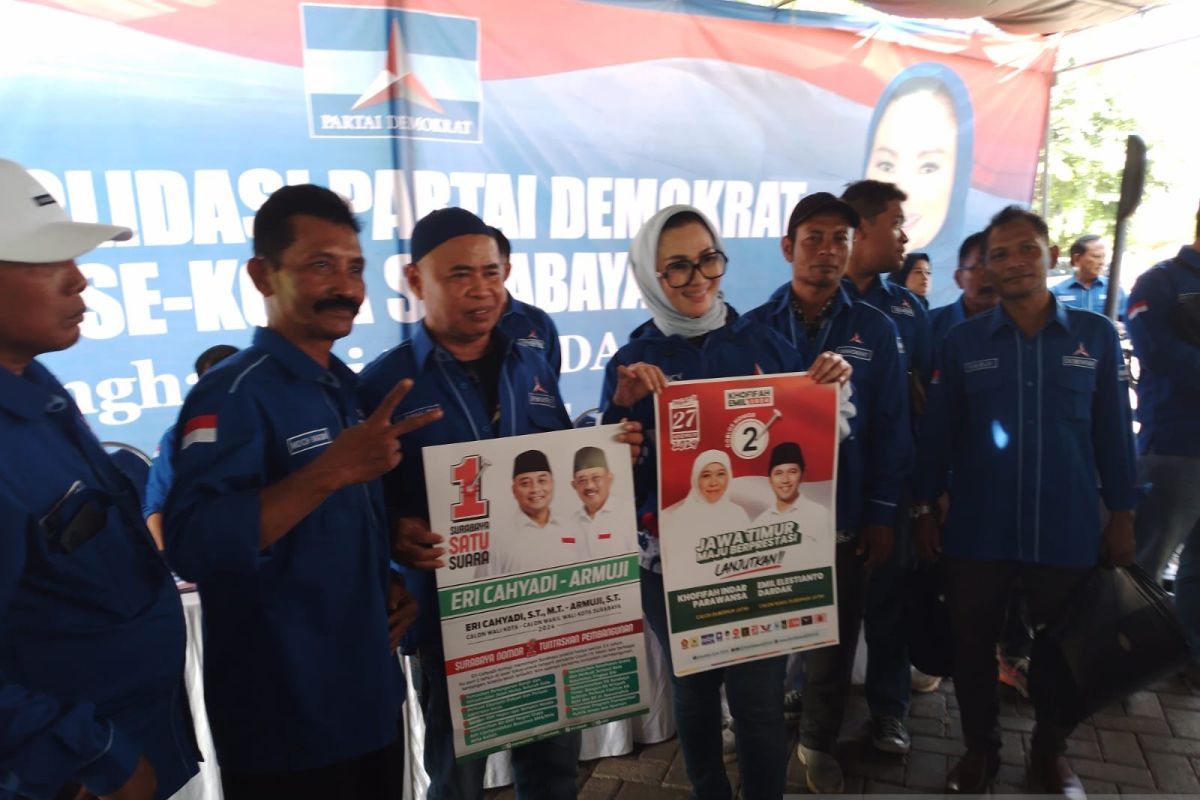 DPC Demokrat Surabaya teguhkan semangat kader menangkan Khofifah-Emil