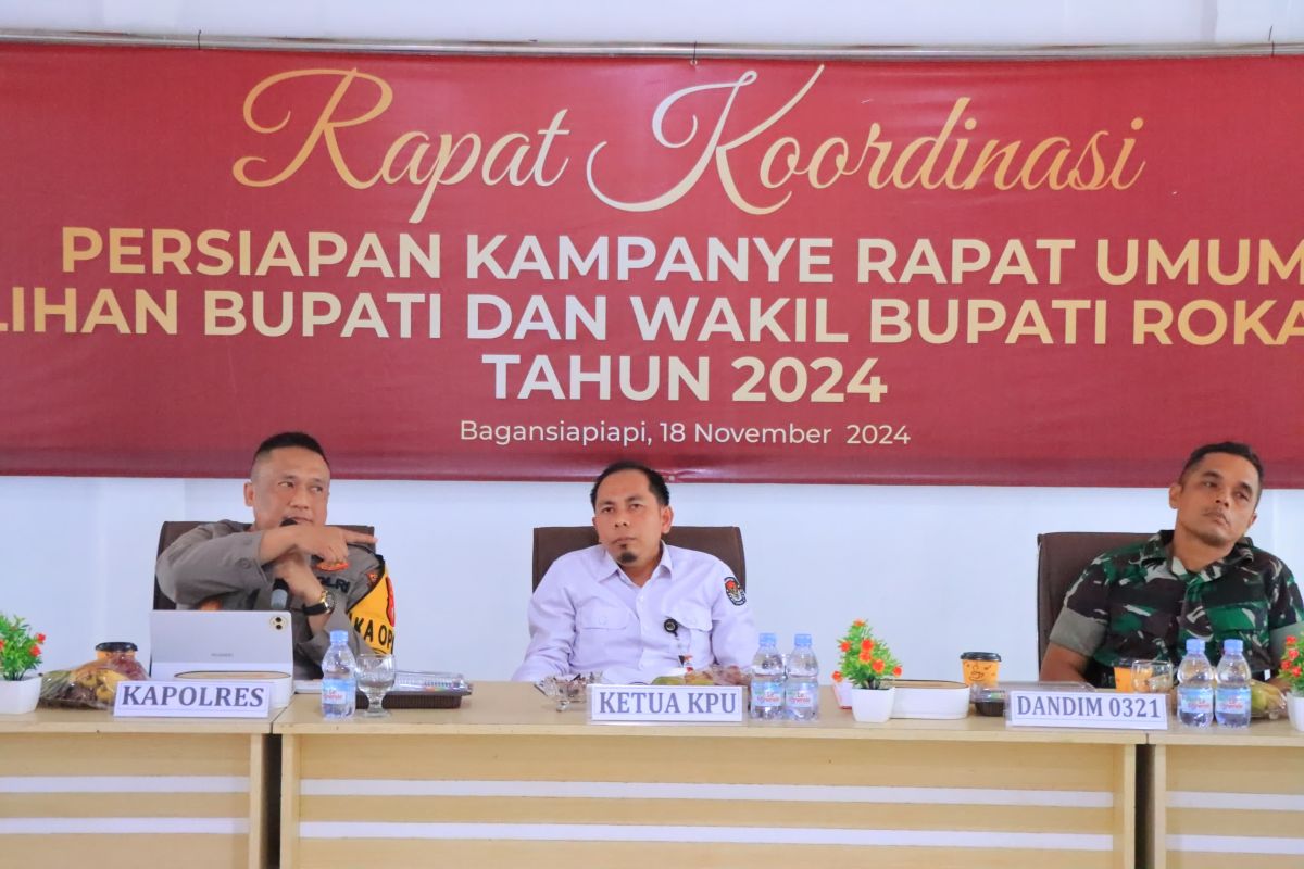 Kapolres Rohil hadiri rapat koordinasi kampanye akbar Paslon Pilkada 2024