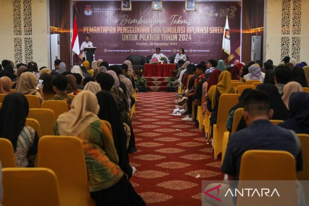 KPU simulasikan aplikasi Sirekap pada KPPS  se-Kota Kendari