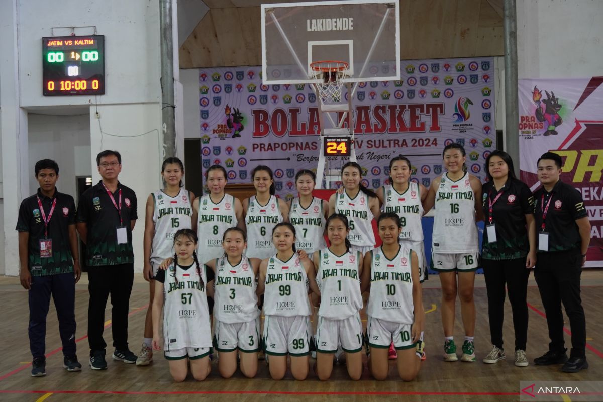 Pra Popnas: Tim Basket Putri Jawa Timur menang atas Kaltim 100-28