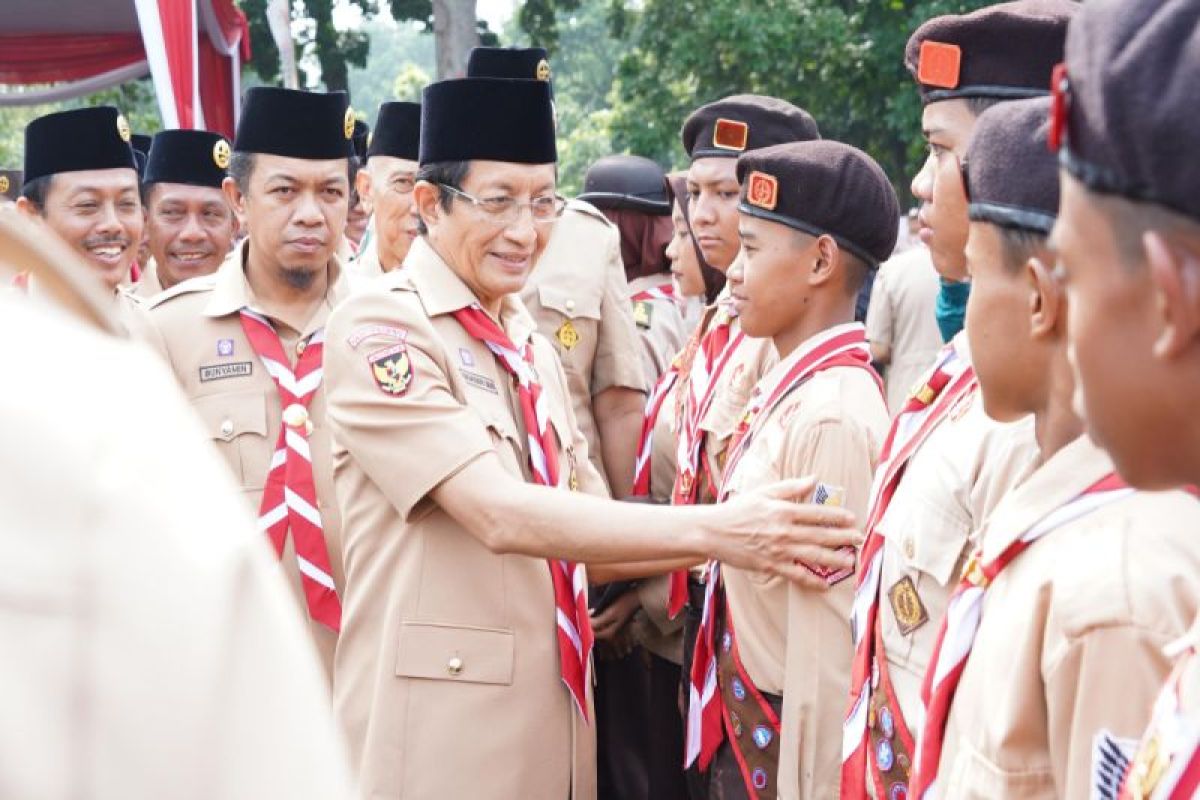 Menag: selain madrasah, pondok pesantren juga akan terapkan Pramuka