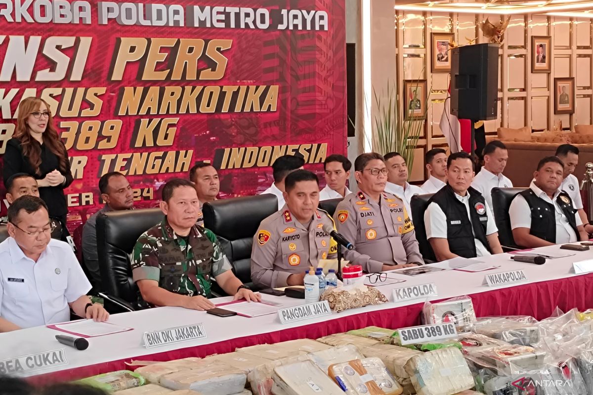 Polda Metro Jaya ungkap sabu seberat 389 kg jaringan internasional