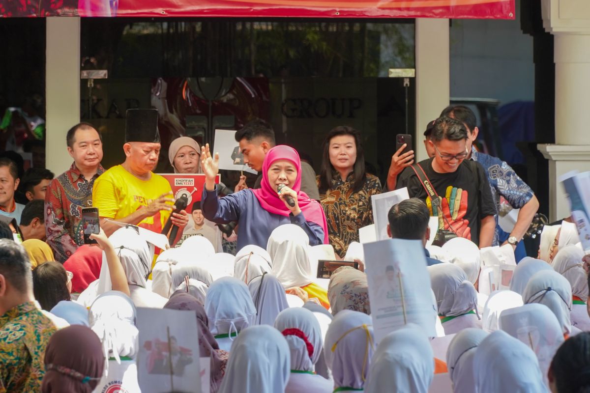 Direksi hingga karyawan Sekar Laut Sidoarjo kompak dukung Khofifah