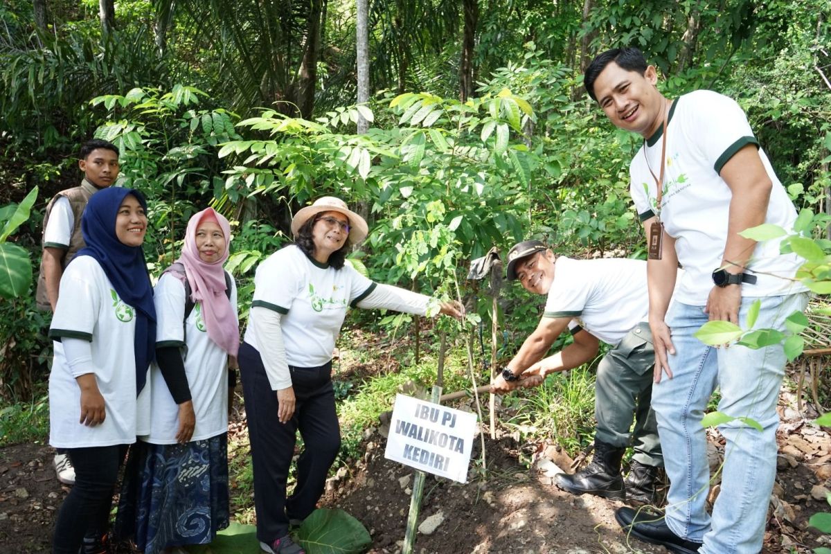 Pemkot Kediri bersama PLN tanam pohon bantu jaga ketersediaan air tanah