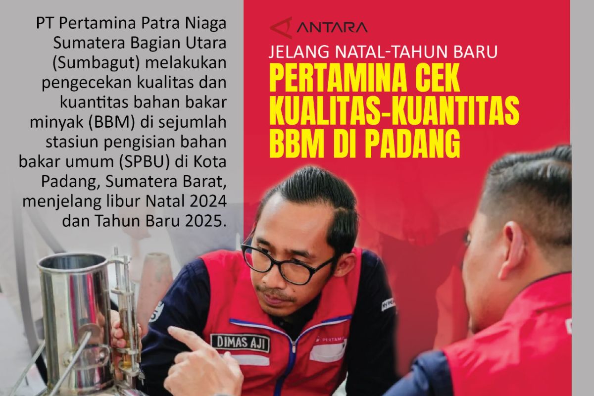 Jelang Natal-tahun baru Pertamina cek kualitas-kuantitas BBM di Padang