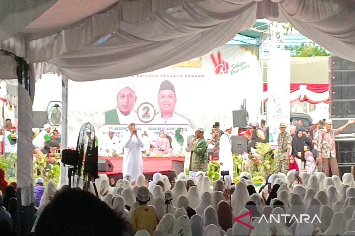 Meski diguyur hujan deras, kampanye akbar Habib-Tommy berlangsung semarak