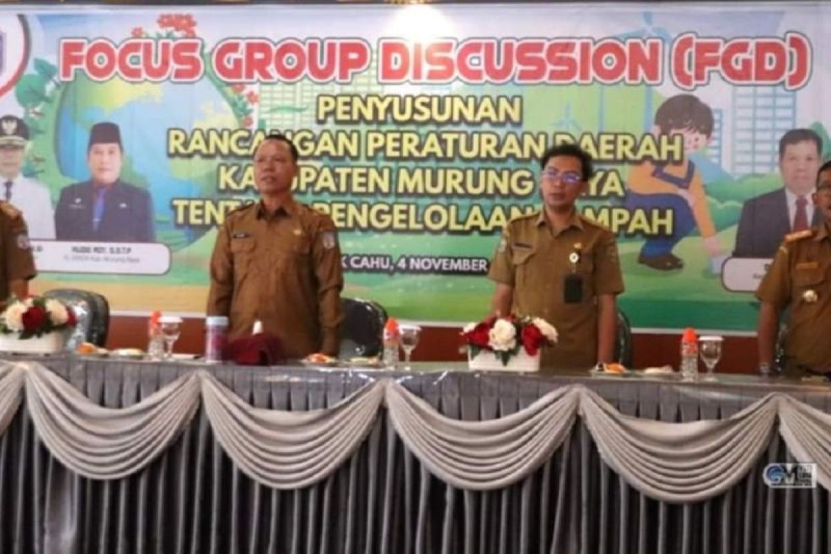 Pemkab Murung Raya gelar FGD penyusunan Ranperda Pengelolaan Sampah