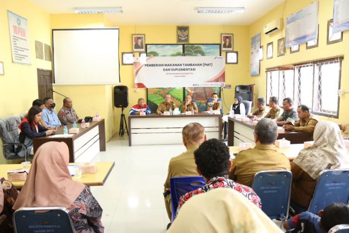 Pertamina EP berikan makanan tambahan kepada anak stunting di Jambi