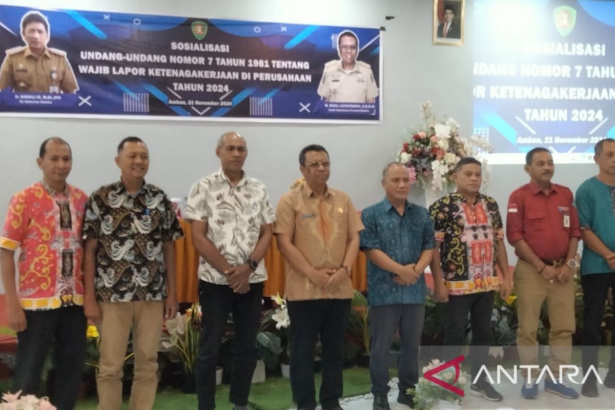 Disnakertrans bina 7.465 perusahaan yang beroperasi di Maluku sepanjang 2024