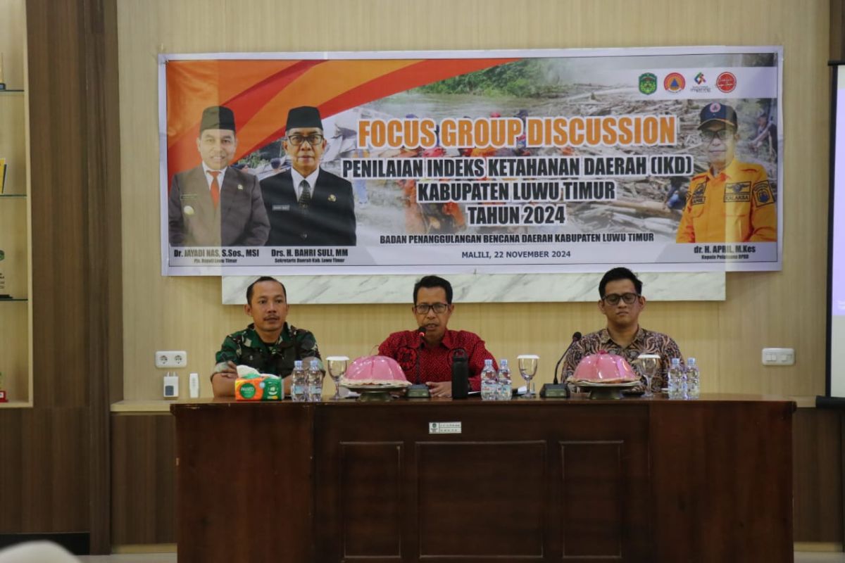 BPBD gelar FGD IKD turunkan indeks risiko bencana di Luwu Timur