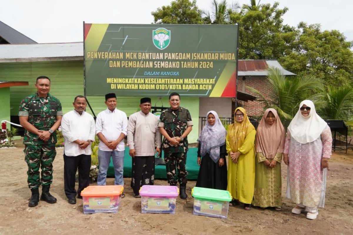 Kodam Iskandar Muda bantu MCK di Aceh Besar