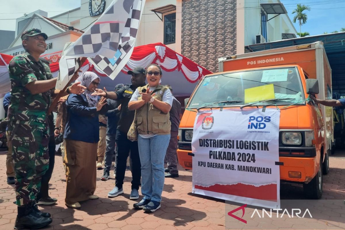 KPU Manokwari awali distribusi logistik ke 97 TPS di tiga distrik