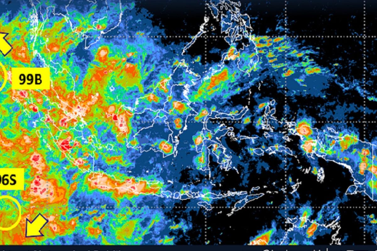BBMKG sebut Bibit siklon tropis terpantau di Samudera Hindia