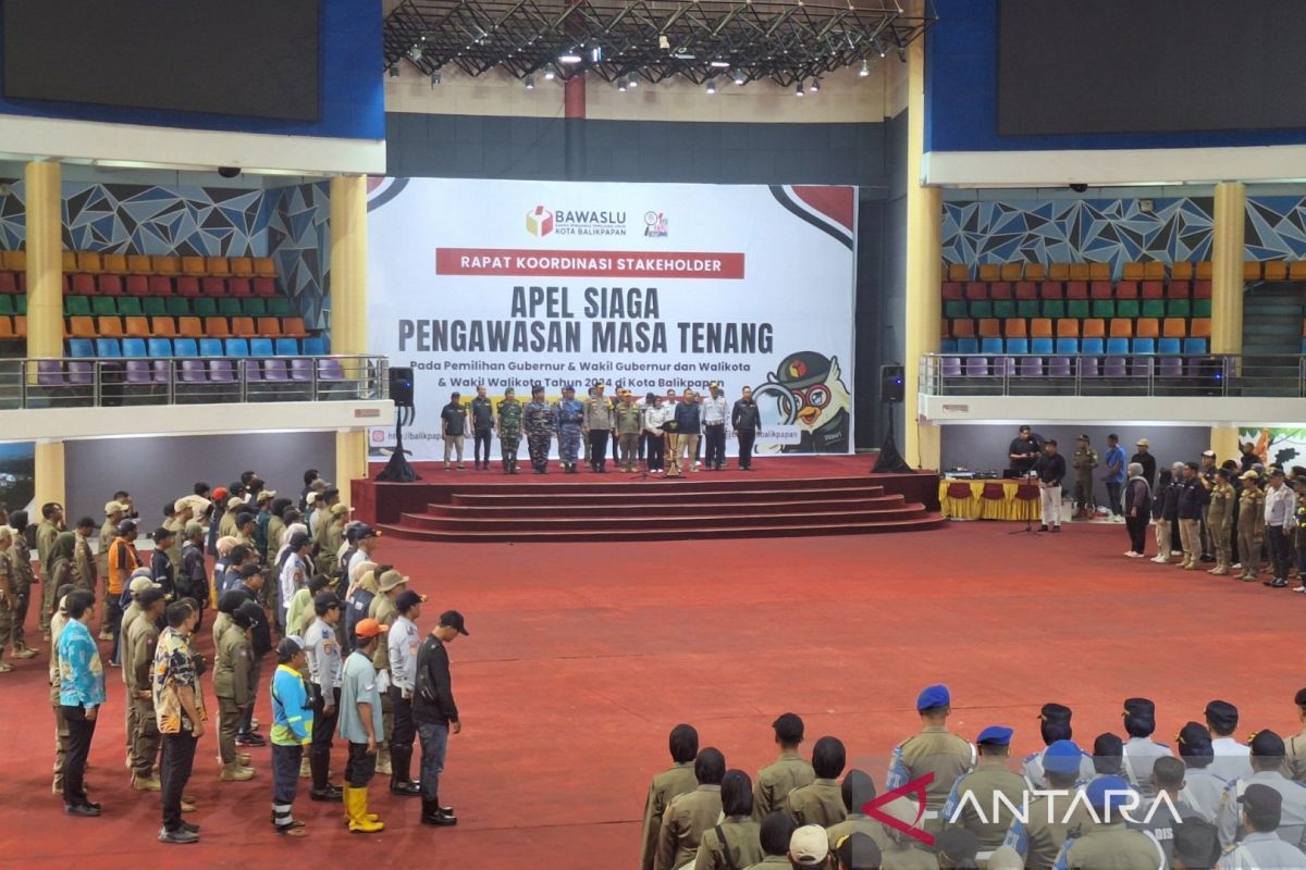 Bawaslu Balikpapan gelar apel siaga pengawasan masa tenang