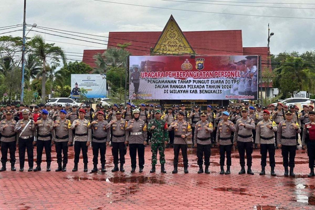 Pimpin apel pengamanan TPS pilkada 2024, ini pesan Kapolres Bengkalis