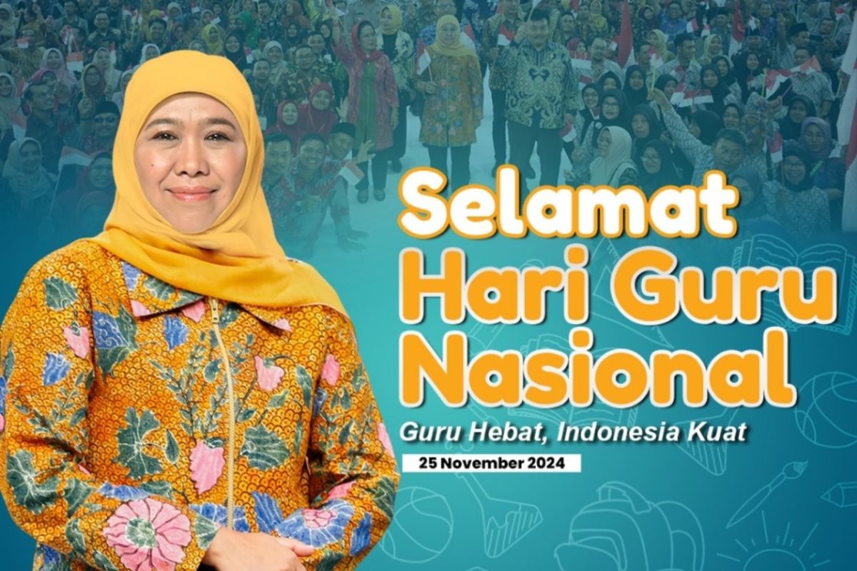 Khofifah dorong guru terus belajar dan adaptasi hadapi perubahan zaman