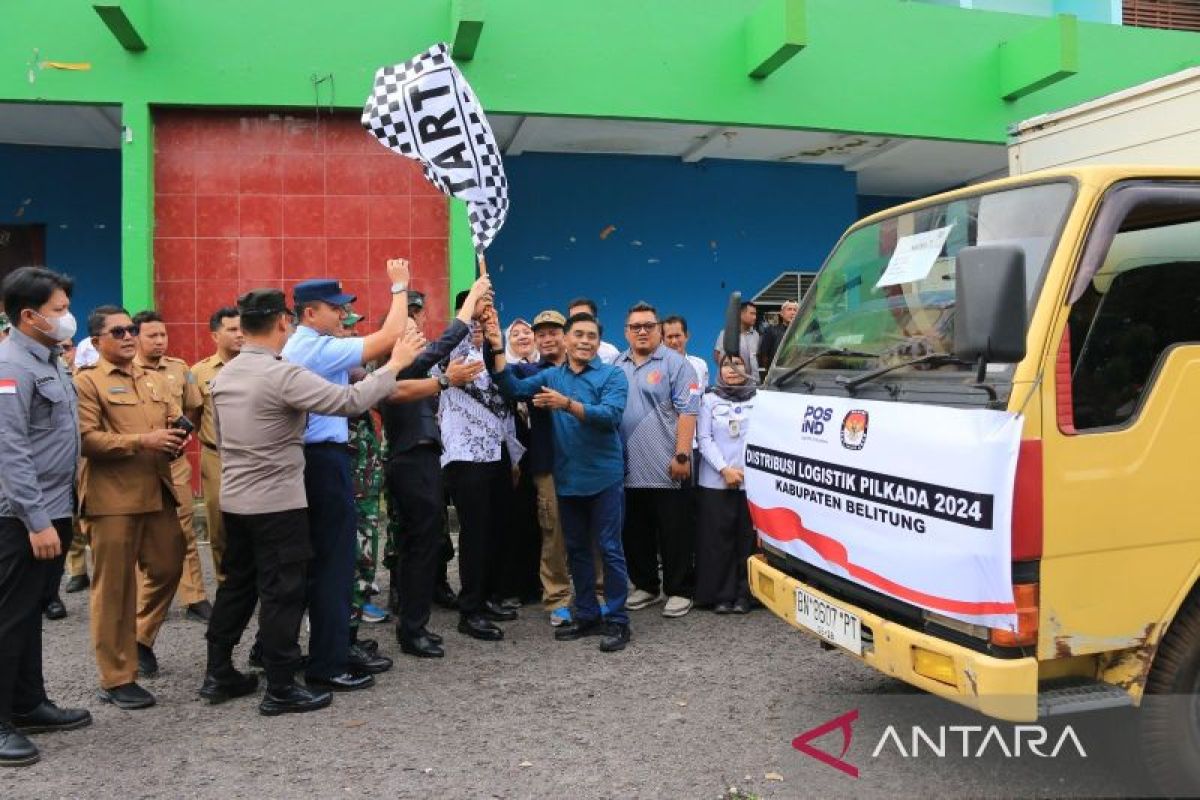 Pj Bupati Belitung lepas distribusi logistik pilkada wilayah kepulauan