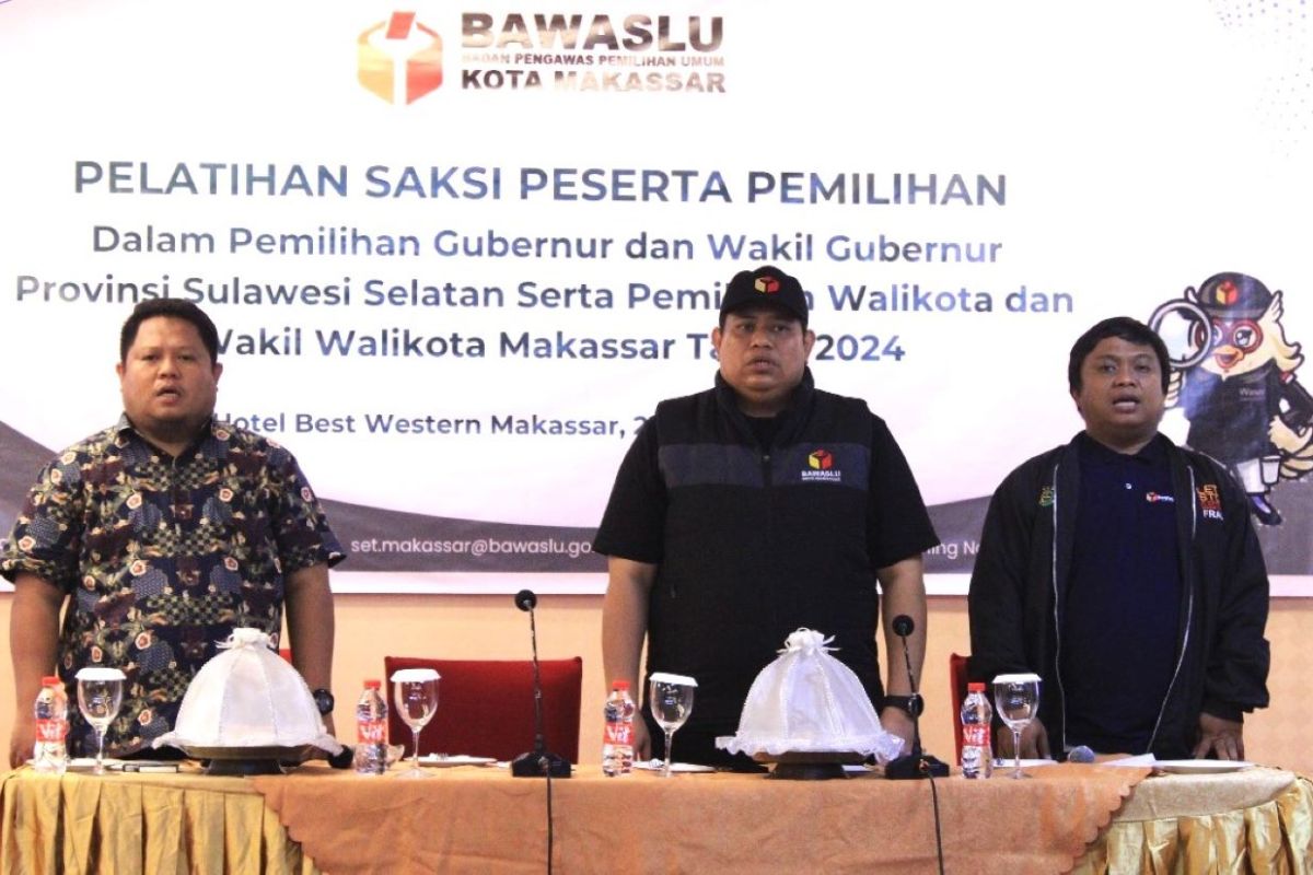 Bawaslu Makasar bekali saksi TPS pengawasan Pilkada 2024