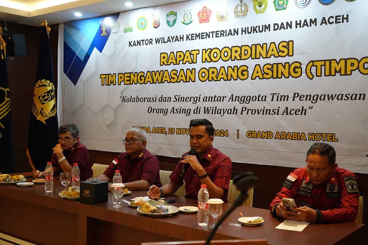 Kemenkumham Aceh gelar rapat koordinasi pengawasan orang asing