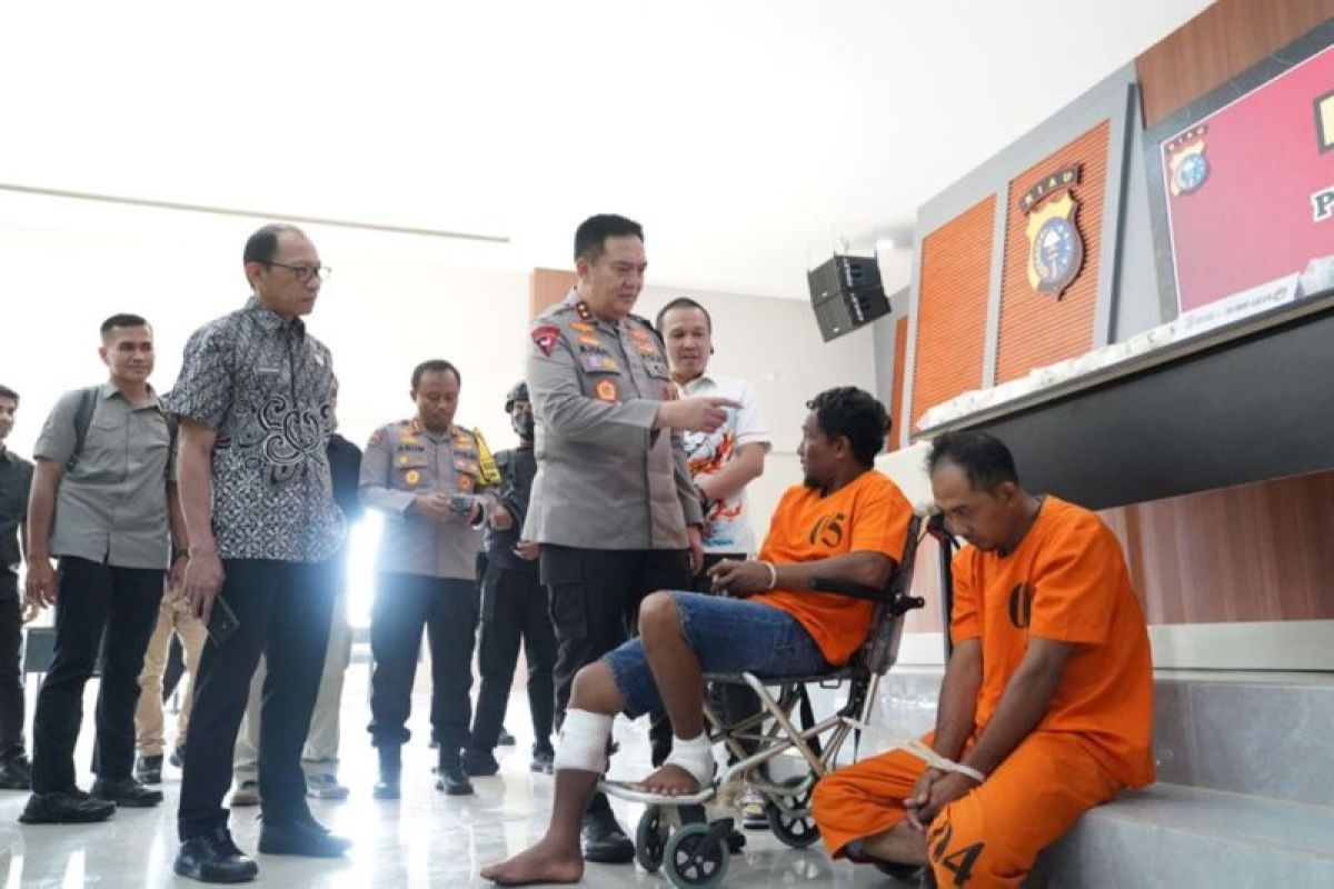 Polda Riau tembak kurir 30 Kg sabu sabu di Pekanbaru