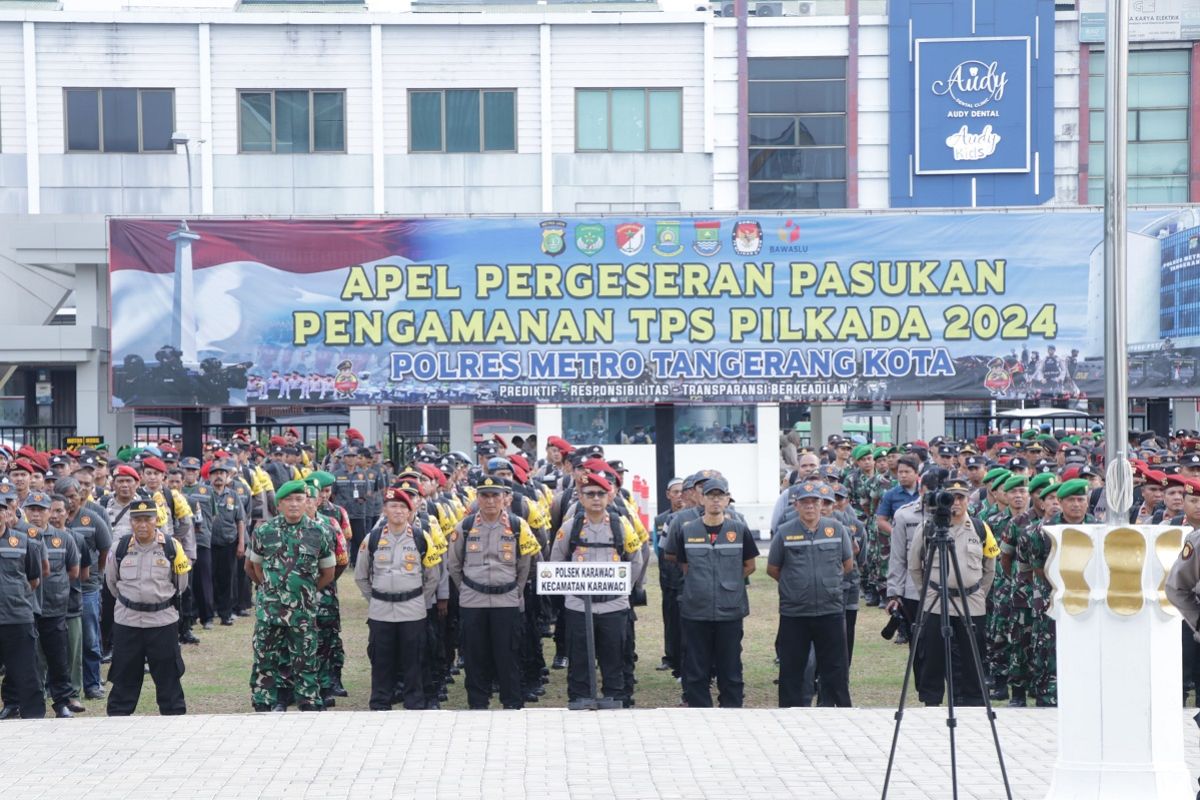 9.164 personil gabungan amankan 3.552 TPS di Tangerang