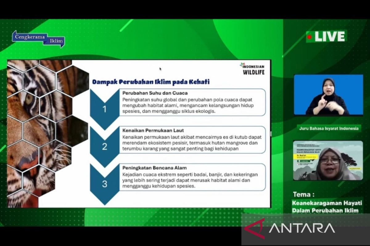 IBSAP wujud komitmen RI atasi kepunahan hayati dari perubahan iklim