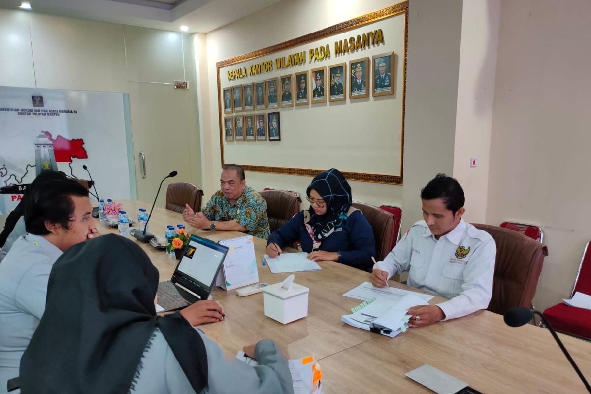 Kemenkumham Banten dapat kunjungan Tim Visitasi Komisi Informasi Banten