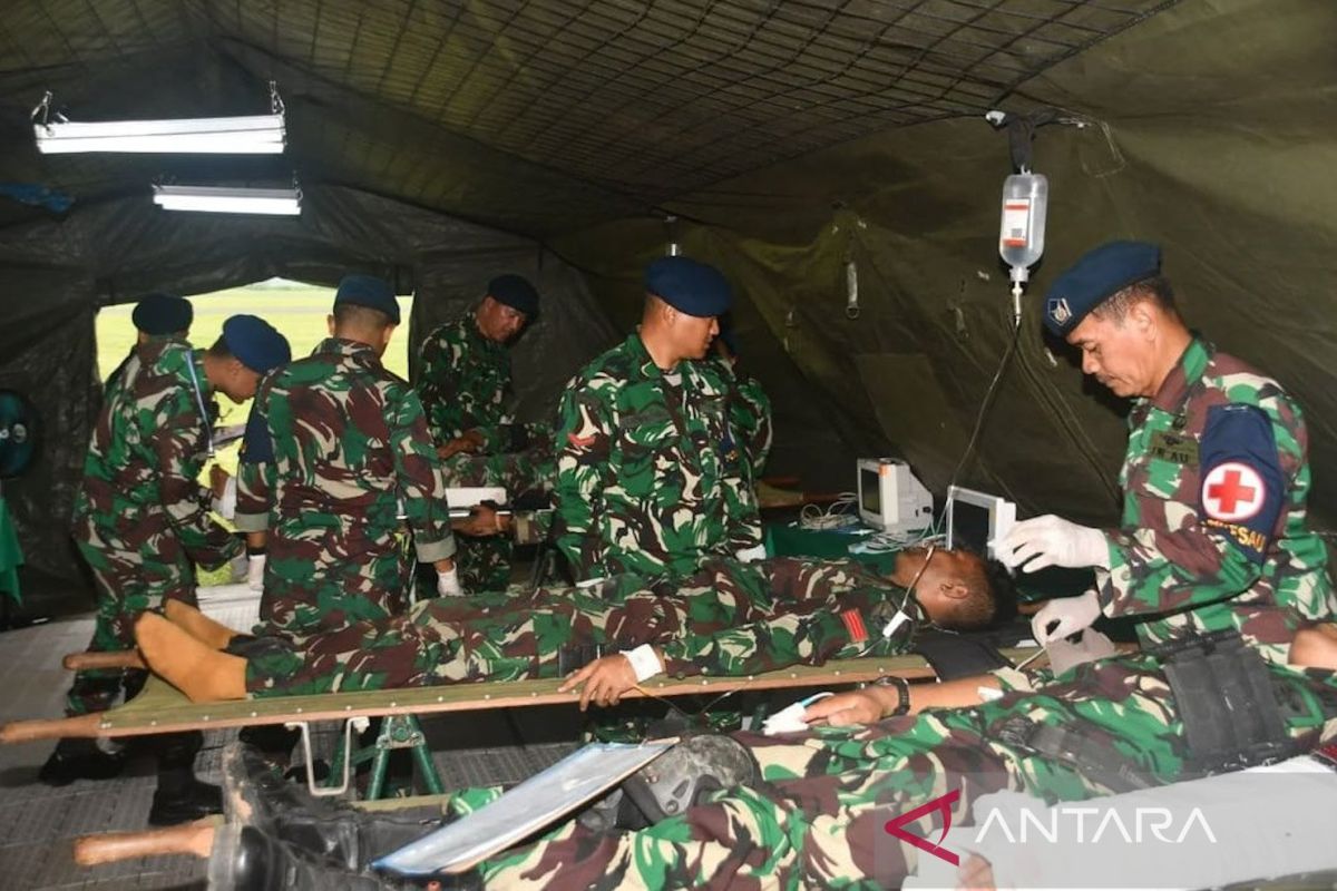 Yonkes TNI AU gelar simulasi penangan medis di medan perang