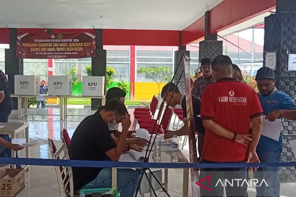 Warga binaan Lapas Banda Aceh antusias ikut Pilkada 2024